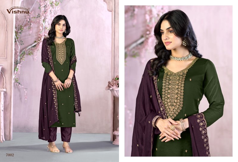 Femina By Vishnu Rangoli Crush Dress Material